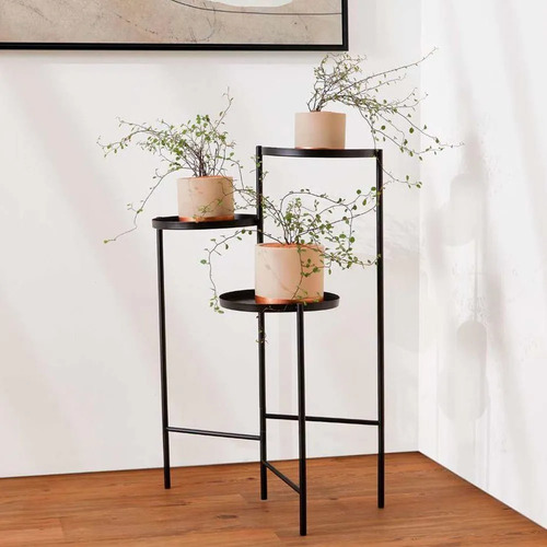 Imagem 2 de 8 de Mesa Decorativa De Apoio Preta Tendência Código- 11037 Mart
