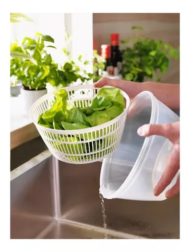 Centrifugadora para ensaladas con cesta para colador, centrífuga