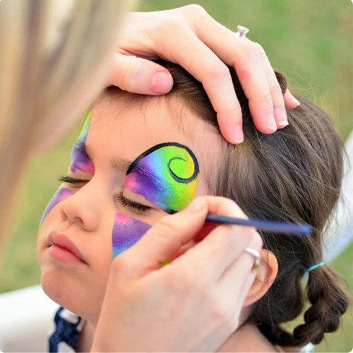 Kit Maquillaje Pinturas Cara Fantasía Halloween No Toxico