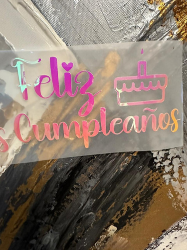 15 Stickers Vinil, Cumpleaños, Globos, Personalizada 20x10cm