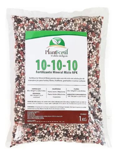 PlantFertil Fertilizante Npk 10x10x10 Para Plantas E Flores | 1kg