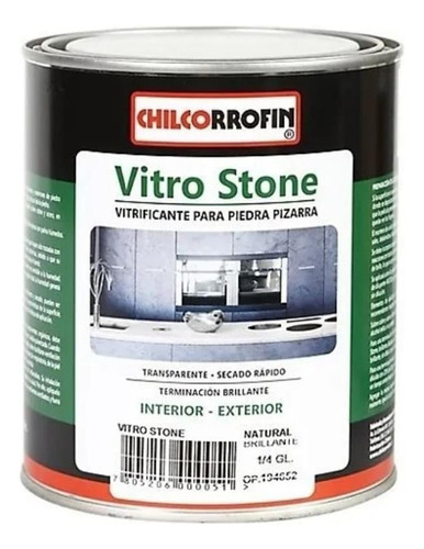 Vitro Stone Vitrificante Piedra 1/4 Galón Chilcorrofin