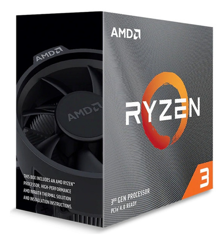 Processador AMD Ryzen 3 3300X 100-100000159BOX  de 4 núcleos e  4.3GHz de frequência
