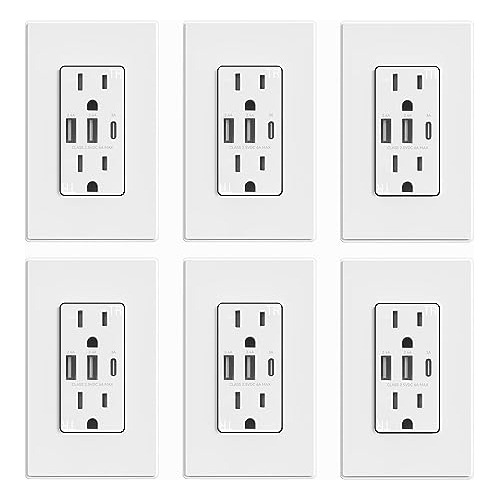 Tomas Usb, 3 Tomas Usb C Un Enchufe De Pared, 30w 6.0a ...