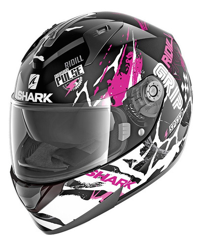 Capacete para moto  integral Shark  Ridill  black, violet e white drift-r tamanho G 