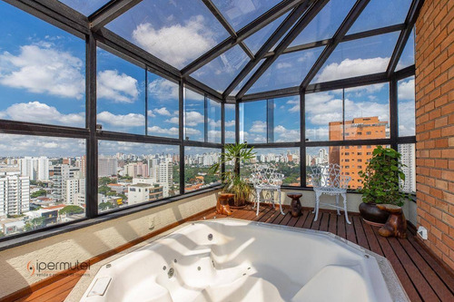 Imagem 2 de 30 de Magnífica Cobertura Com 4 Dormitórios E 3 Suítes À Venda, 410 M² - Moema - São Paulo/sp - Co0028