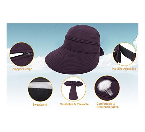 Sombrero Con Protección Solar Uv Upf 50 Para Mujer