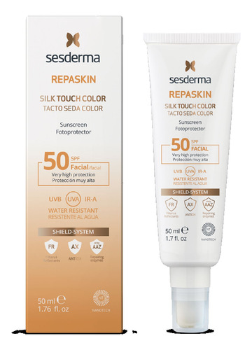 Repaskin Tacto Seda Color Facial Fotoprotector Spf50 50 Ml