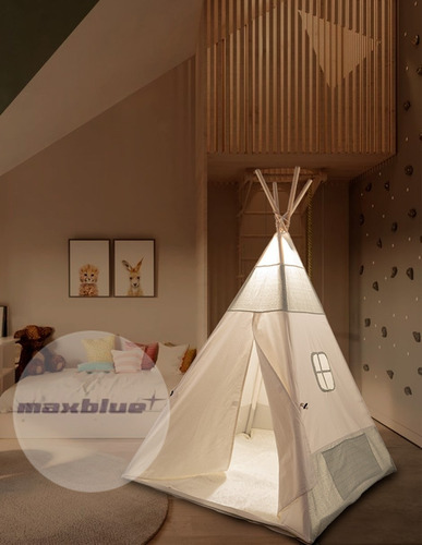 Carpa Casita Estilo Tipi Con Tapete Y Almohada Premium