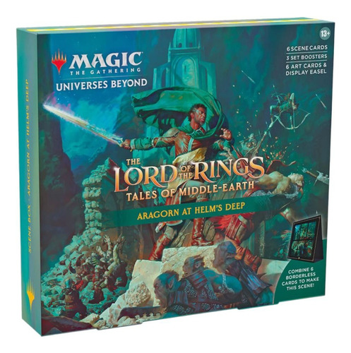 Magic Lord Of The Rings Scene Box Aragorn At Helm's Deep Ing