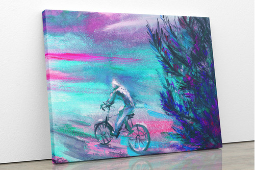 Cuadro En Lienzo Tayrona Store Pintura Bicicleta 32 100x80cm