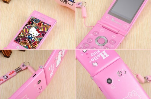 Celular Hello Rosa Kity Phone Flip Con Tapita Modelo 2015