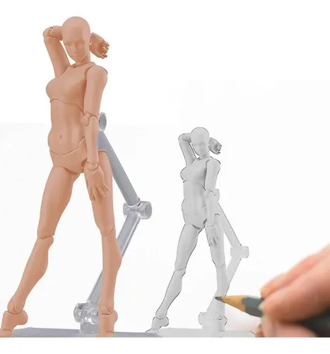 2 Maniqui Para Dibujo Anatómico Figura Articulada Masculino