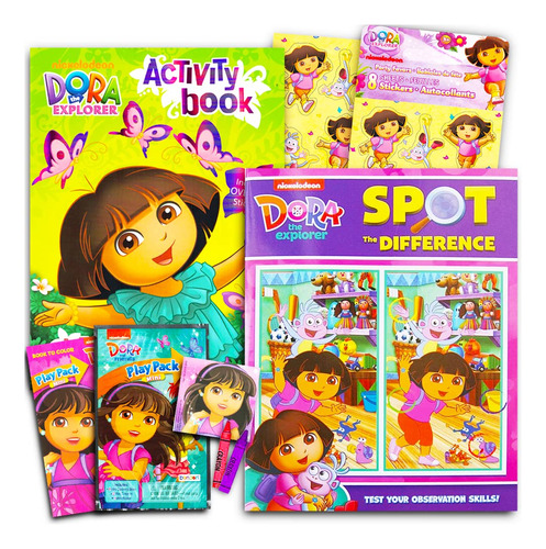 Dora The Explorer Juego De Libros Para Colorear, Paquete 