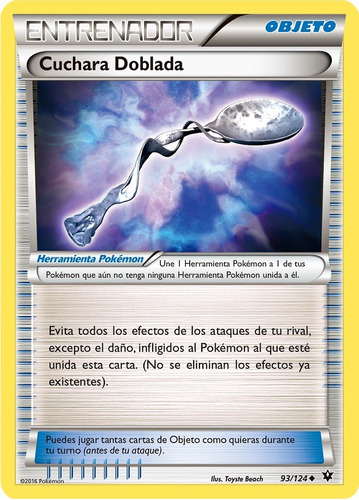 Pokemon Xy Item Tool Bent Spoon 93/124 Reverse Español