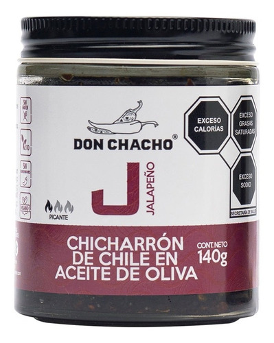 Don Chacho Chicharron De Chile Aceite De Oliva Jalapeño