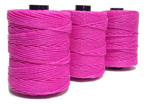 Hilo Encerado Fluo De 70 Mts. 5 Unidades Por Color Color Magenta Fluo