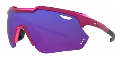 Oculos Hb Shield Compact 2.0 Rosa Metalico Fosco Lente Azul