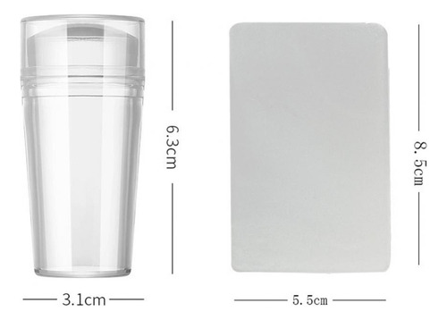 Estampador Transparente Con Tapa Para Uñas