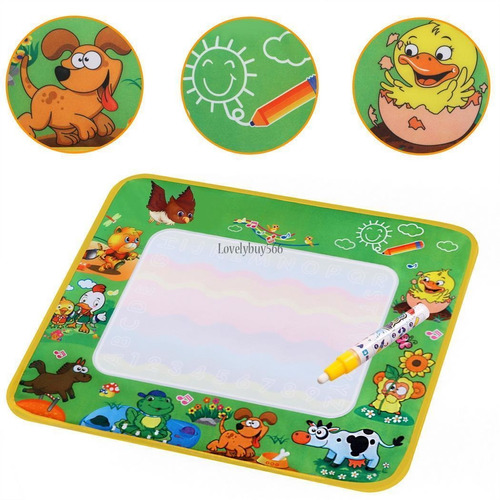 Aqua Doodle Mat, Funny Green Niños Kids Water Drawing Mat Bo