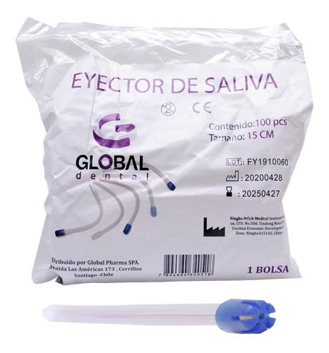 Eyectores De Saliva Azul Desechable