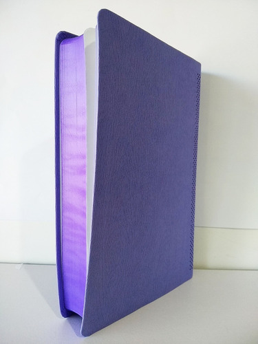 Imagen 4 de 9 de Biblia Reina-valera 1960 Letra Grande Imit Piel Color Morado