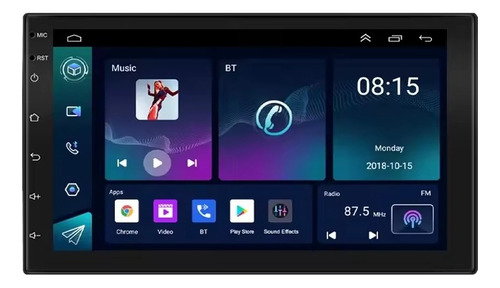Radio Multimedia Android 7  Wifi-gps Y Cámara De Reversa 