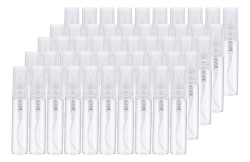 50 Minibotellas De Perfume En Aerosol Vidrio Recargables, 10