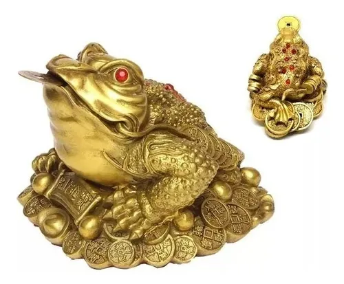 comprar Rana 3 Patas Resina Dinero Suerte Fortuna 11x10 Cm Feng Shui