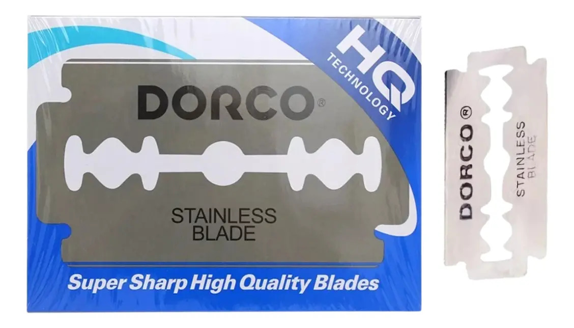 Navajas Dorco Para Afeitar Doble Filo Acero Inoxidable C/100