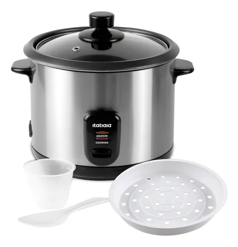 Panela De Arroz Elétrica 10 Xícaras 1.8 Litros Prateado