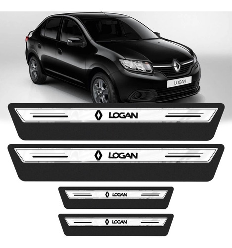 Soleira Porta Platinum Logan 2008 2009 2010 2011 2012 2013 2014 2015 2016 2017 2018 2019 2020 - Prata