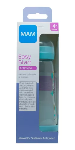 MAM BIBERON ANTICOLICO EASY START COLOR AZUL, +4 M 320 ML