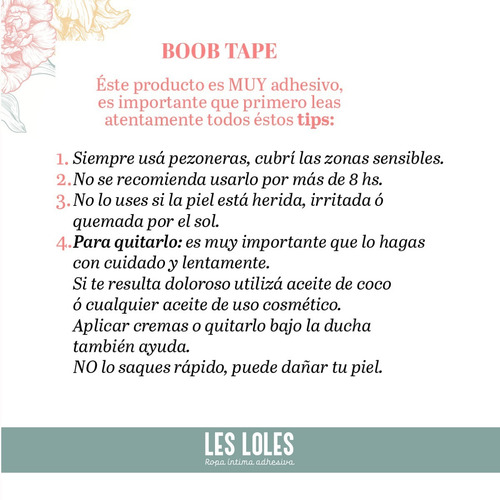Imagen 7 de 10 de Combo Corpiño Adhesivo Cinta Boob Tape + Pezoneras Silicona