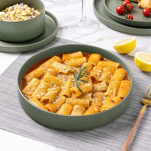Cuenco De Cerámica Para Pasta 23.5 Cm, Resistente Y Apilable