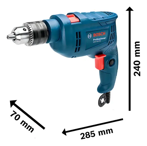 Taladro Bosch Percutor Gsb 550 Re Std 550w 3100 Rpm