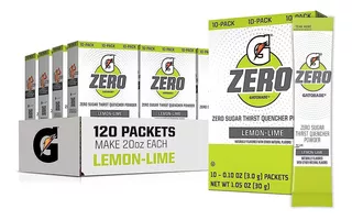 Bebida Gatorade Zero En Polvo 120ct. Lima Limon