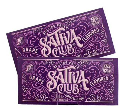 Celulosa Sativa Club Tradicional Sabor Uva X2 Unidades