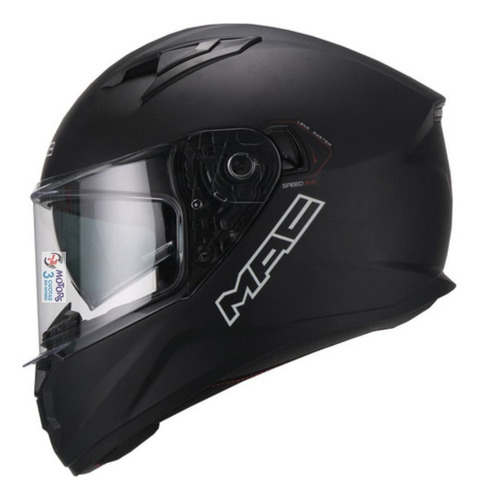 Jm Casco Moto Mac Speed 2.0 Matt Black Negro Mate 2 Visores