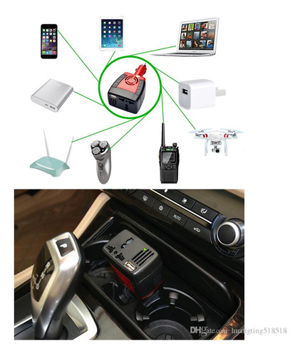 Inversor De Corriente Para Auto De 12v A 220v Usb 150w Power