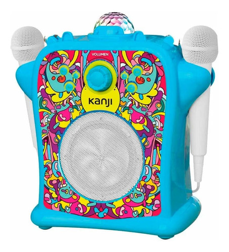 Parlante Karaoke Kids Blue Niños 2 Microfonos Usb Bluetooth 