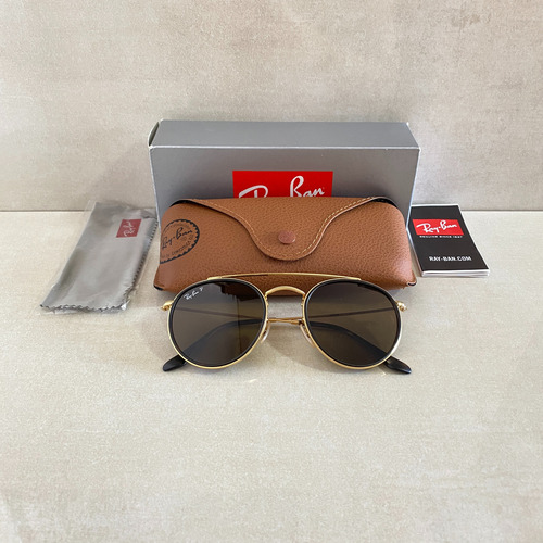 Ray Ban Solar Round Double Bridge Original Rb3647 Polarizado