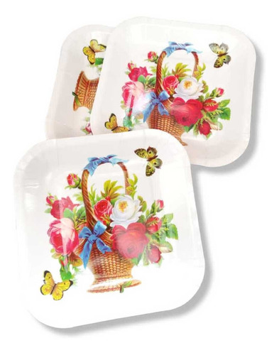 Imagen 3 de 5 de Platos Desechables Para Fiestas