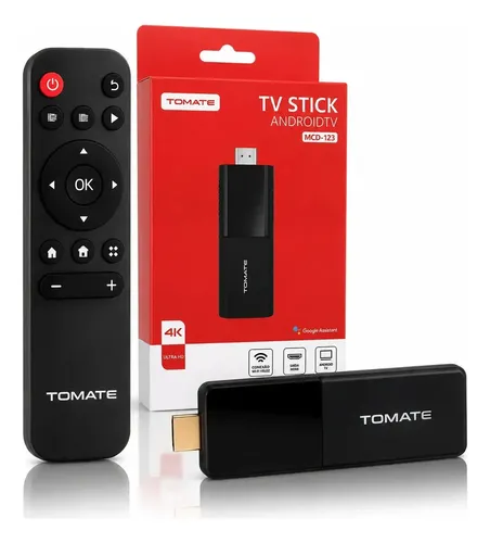 Tv Stick Smart Tomate Android 4k C/ Controle Remoto Preto Padrão