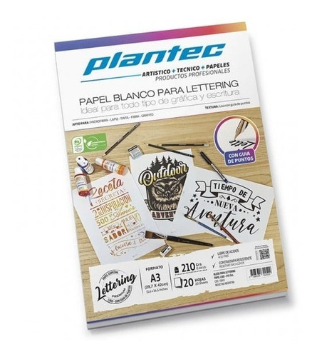 Block Plantec Para Lettering Punteado A3 210gr 