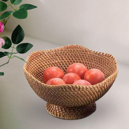Frutero De Ratán, Cesta Para Servir Aperitivos Y Medio