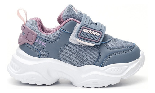 Zapatilla Deportiva Gris Y Lavanda Ayri Niños Atomik