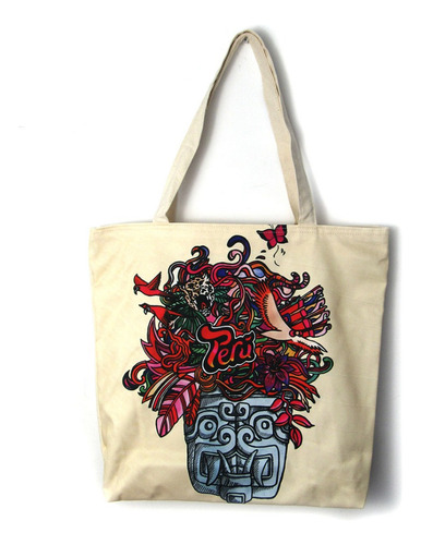 Bolso De Compras, Resistente Estampados Peru Calavera