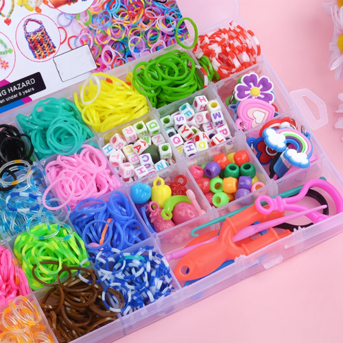 Kit De 1500 Piezas Para Hacer Pulseras Con Bandas Elásticas