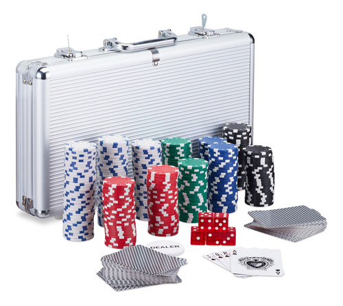 Juego De Poker 300fichas11,5numeradas+barajasfournier+valija